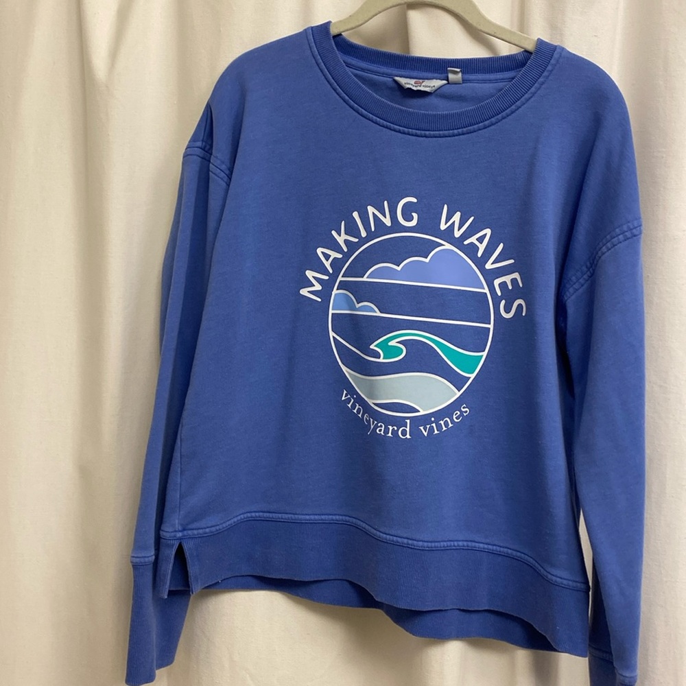 Vineyard Vines Making Waves Cropped Sweatshirt